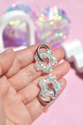 Sakura earrings, Cherry blossom hoops, simple earrings, hoop earrings, Japanese inspired - image5